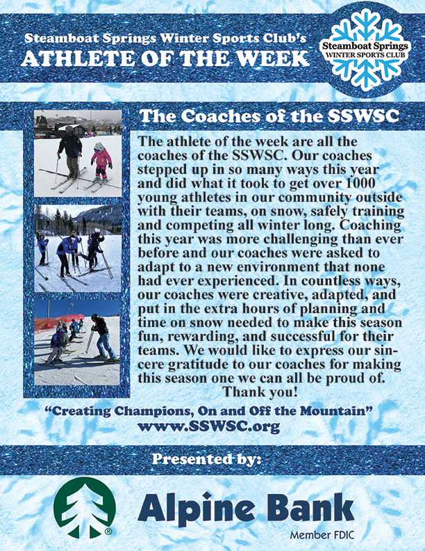 Athlete of the Week, The Coaches of the SSWSC