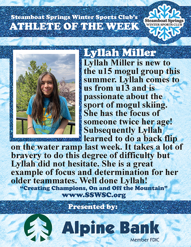 Athlete of the Week Lyllah Miller