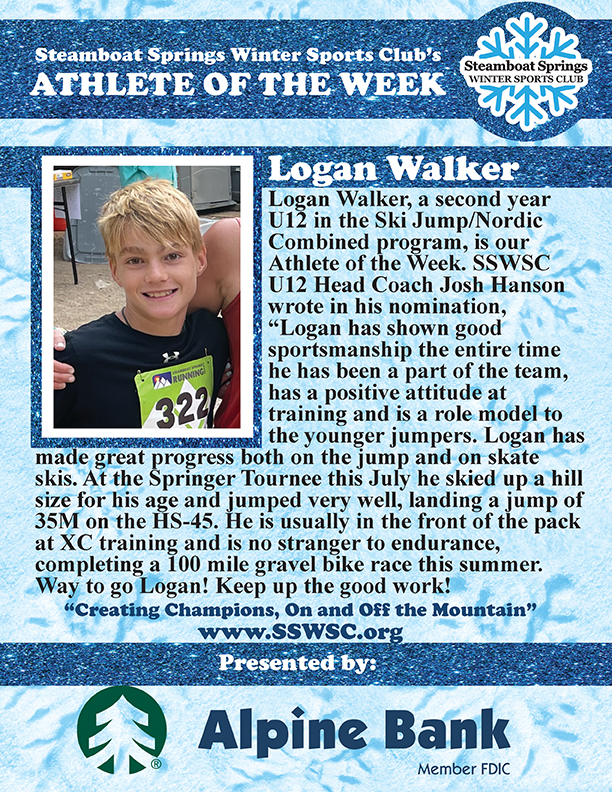 Athlete of the Week, Logan Walker