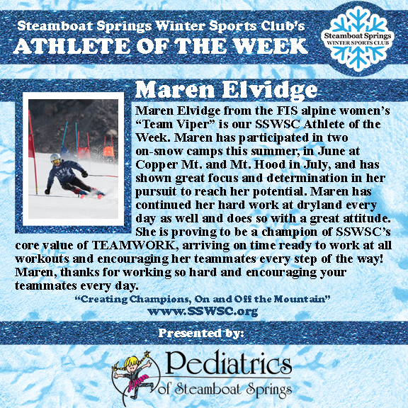 Athlete of the Week, Maren Elvidge