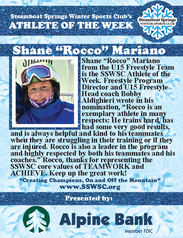 Athlete of the Week Shane “Rocco” Mariano