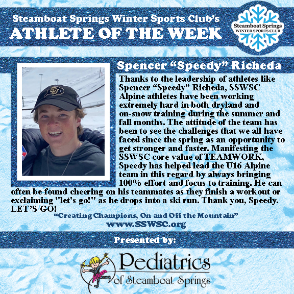 Athlete of the Week, Spencer Speedy Richeda