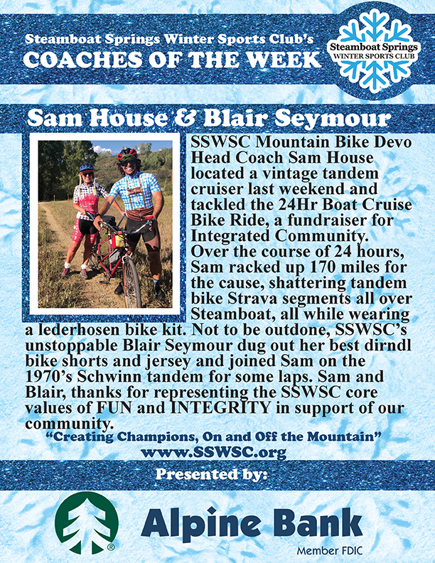 Coaches of the Week, Sam House & Blair Seymour