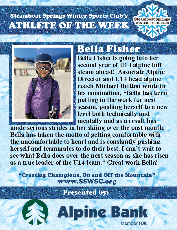 Athlete of the Week, Bella Fisher