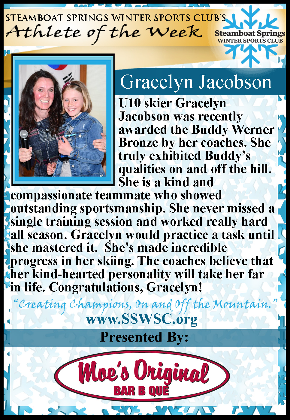 Athlete of the Week, Gracelyn Jacobson