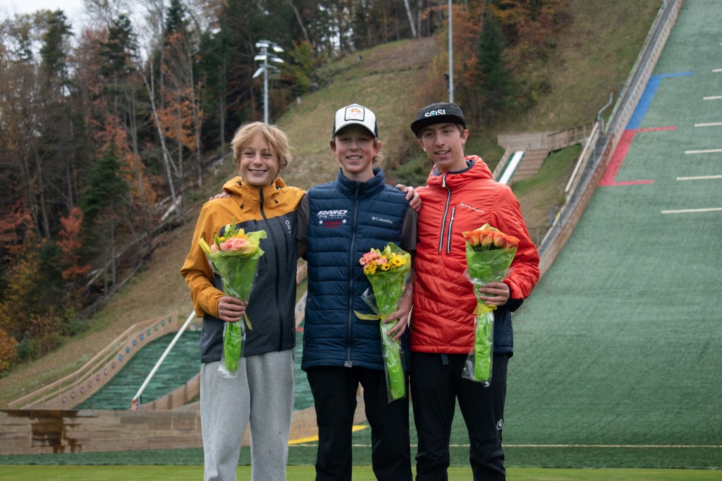 Ski Jumping and Nordic Combined Athletes Podium at Youth Olympic Games Qualifier