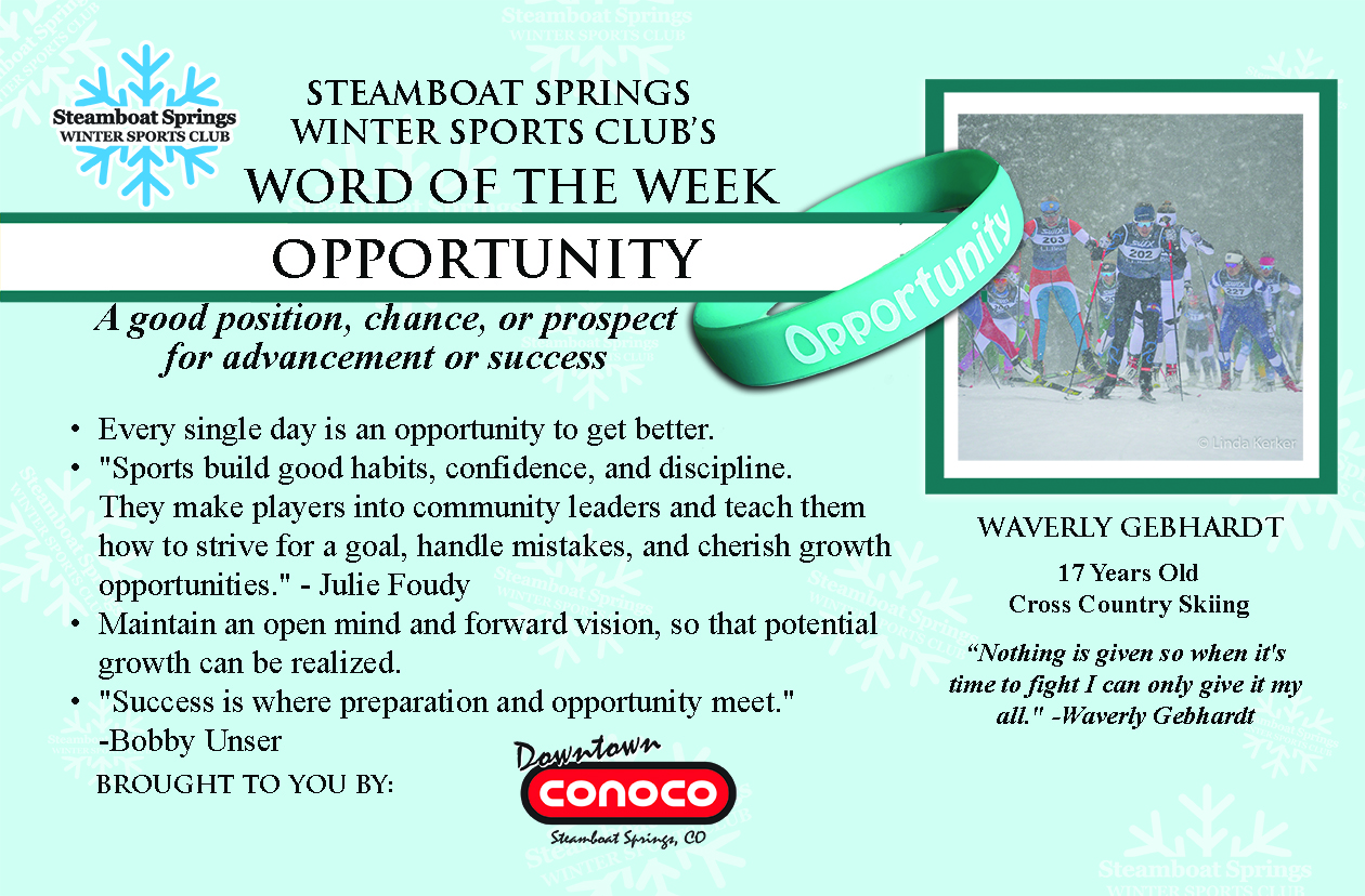 Word of the Week, Opportunity