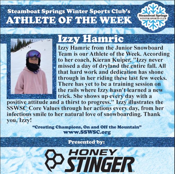 Athlete of the Week, Izzy Hamric