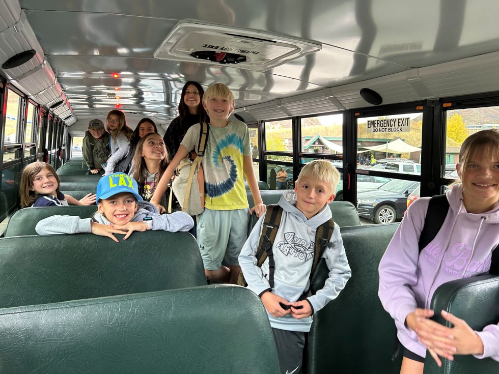 SSWSC athletes riding the bus