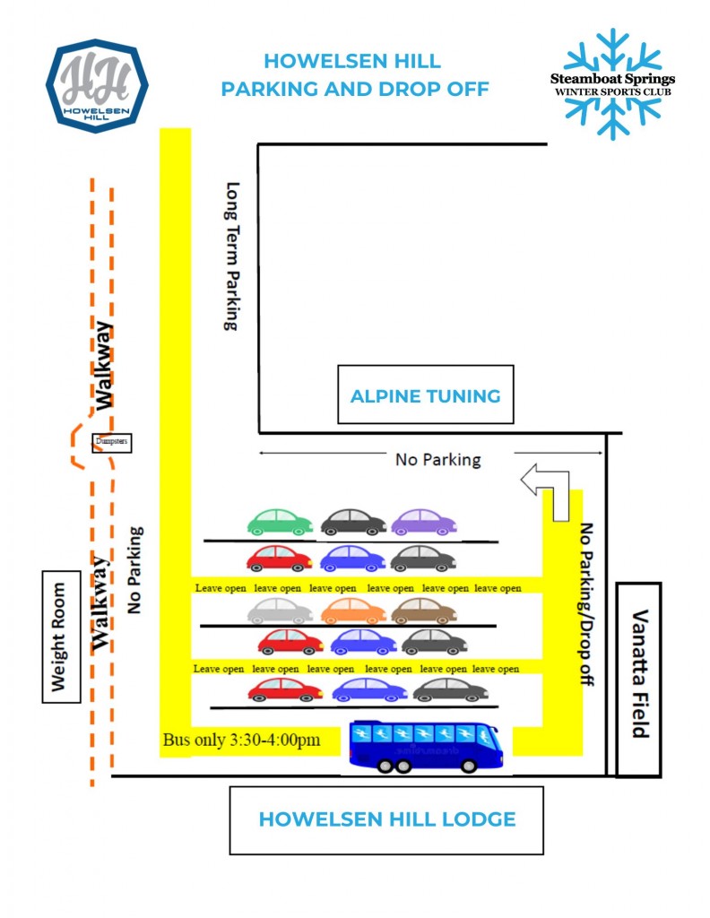 Howelsen Hill Winter Parking Map